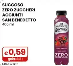 Gala Supermercati Succoso zero zuccheri aggiunti San Benedetto offerta
