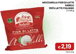 Gala Supermercati Mozzarella fior di latte Sabelli offerta
