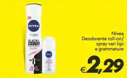 Iper Super Conveniente Nivea Deodorante roll-on/spray offerta