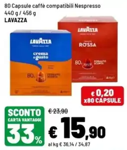 Iper La Grande Capsule caffè compatibili Nespresso LAVAZZA offerta