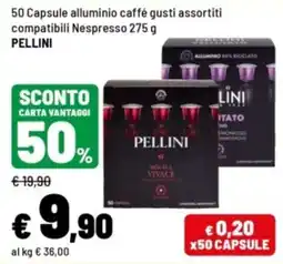 Iper La Grande Capsule alluminio caffé gusti assortiti PELLINI offerta