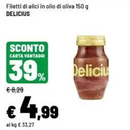 Iper La Grande Filetti di alici in olio di oliva Delicius offerta