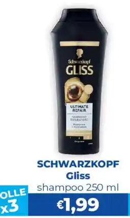 Acqua & Sapone Schwarzkopf Gliss shampoo offerta