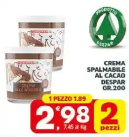 Despar Sicilia Crema spalmabile al cacao Despar offerta
