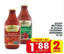 Despar Sicilia Salsa Bottega di Sicilia Ciliegino/Datterino offerta