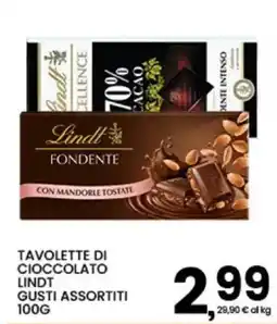 Interspar Tavolette di cioccolato Lindt gusti assortiti offerta