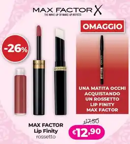Acqua & Sapone Max Factor Lip Finity rossetto offerta