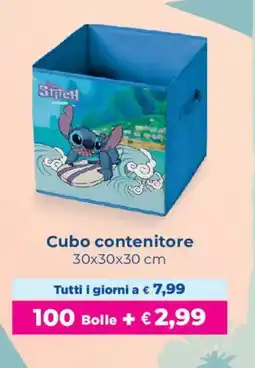 Acqua & Sapone Cubo contenitore Stitch offerta