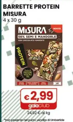 Gala Supermercati Barrette protein misura offerta