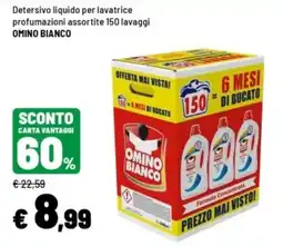 Iper La Grande Detersivo liquido per lavatrice Omino Bianco offerta