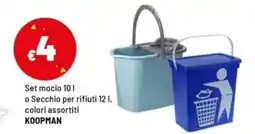 Iper La Grande Set mocio 10 l o Secchio per rifiuti 12 l, colori assortiti KOOPMAN offerta