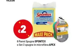 Iper La Grande 8 Panni Spugna Spontex offerta