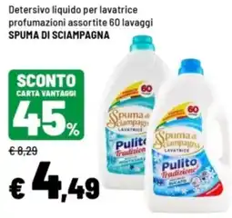 Iper La Grande Spuma di sciampagna detergente per lavatrice offerta