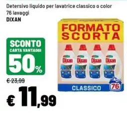 Iper La Grande Detersivo liquido per lavatrice classico Dixan offerta