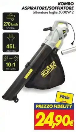 Iper Super Conveniente Kombo aspiratore/soffiatore trituratore foglie offerta