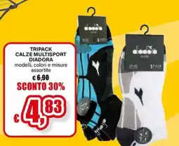 Il Gigante Tripack calze multisport Diadora offerta