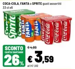 Iper La Grande Coca-Cola, Fanta o Sprite offerta