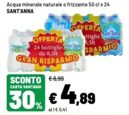 Iper La Grande Acqua minerale naturale o frizzante Sant'Anna offerta