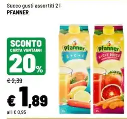 Iper La Grande Succo gusti assortiti Pfanner offerta