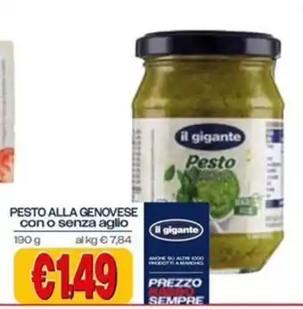 Il Gigante Pesto alla genovese il gigante offerta