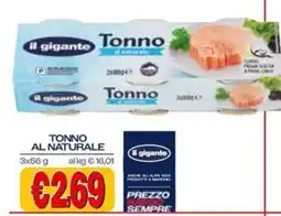 Il Gigante Tonno al naturale il gigante offerta