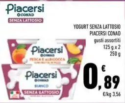 Conad Superstore Yogurt senza lattosio Piacersi CONAD offerta