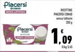 Conad Superstore Ricottine Piacersi senza lattosio offerta