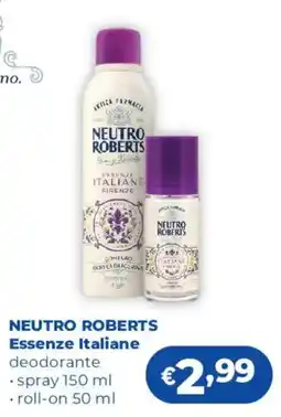 Acqua & Sapone Neutro Roberts Essenze Italiane deodorante offerta