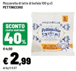 Iper La Grande Mozzarella di latte di bufala Pettinicchio offerta