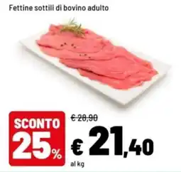 Iper La Grande Fettine sottili di bovino adulto offerta
