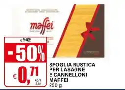 Il Gigante Sfoglia rustica per lasagne e cannelloni Maffei offerta