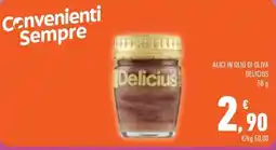 Conad City Alici in olio di oliva Delicius offerta