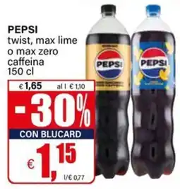 Il Gigante Pepsi twist, max lime o max zero caffeina offerta