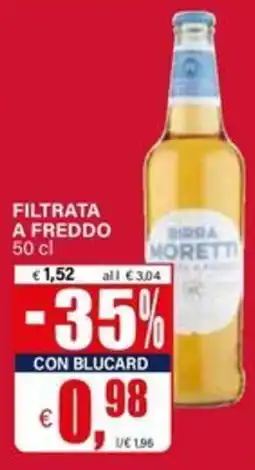 Il Gigante Birra Moretti filtrata a freddo offerta