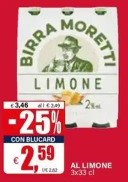 Il Gigante Birra Moretti Limone offerta