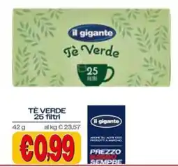 Il Gigante Tè Verde il gigante offerta