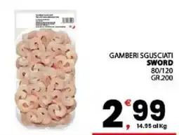 Despar Sicilia Gamberi sgusciati Sword offerta