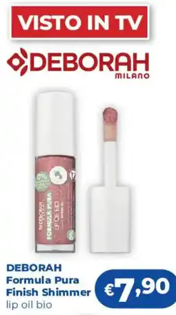 Acqua & Sapone Deborah Formula Pura Finish Shimmer lip oil bio offerta