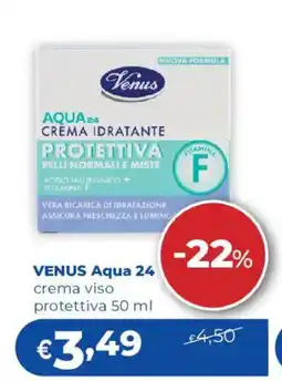 Acqua & Sapone Venus Aqua 24 crema viso protettiva offerta