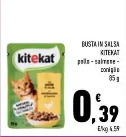 Conad Margherita Busta in salsa Kitekat pollo - salmone - coniglio offerta