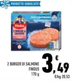 Conad Margherita 2 burger di salmone Findus offerta