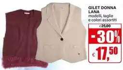 Il Gigante Gilet donna lana offerta