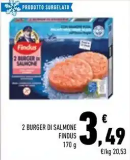 Conad Superstore Burger di salmone Findus offerta