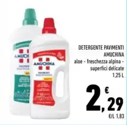 Conad Superstore Detergente pavimenti Amuchina aloe - freschezza alpina - superfici delicate offerta