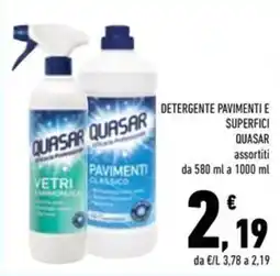 Conad Superstore Detergente pavimenti e superfici Quasar assortiti offerta