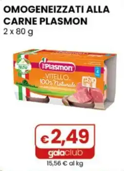 Gala Supermercati Omogeneizzati alla carne Plasmon offerta