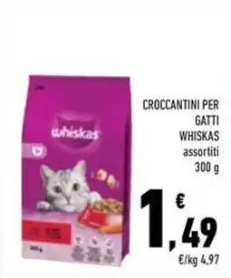 Conad Superstore Crocchettini per gatti Whiskas assortiti offerta