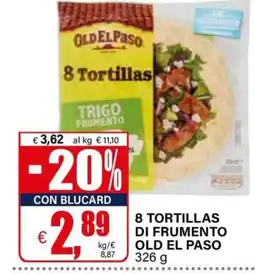 Il Gigante 8 Tortillas di frumento Old El Paso offerta