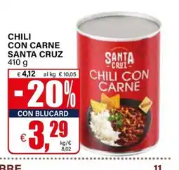 Il Gigante Chili con carne Santa Cruz offerta