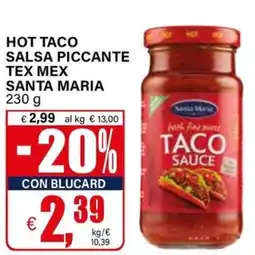 Il Gigante Salsa piccante tex mex santa maria offerta